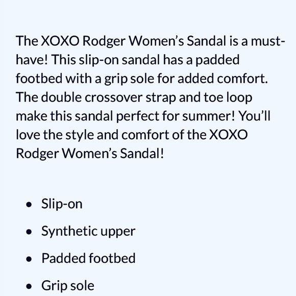 XOXO Rodger Sandal Size 6.5 Loop Toe Slip on padded flat never worn - Picture 5 of 5